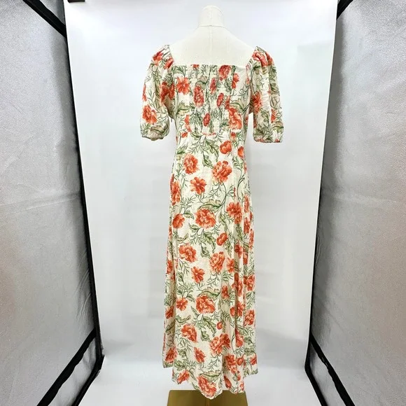 Joie Linen Floral Empire Dress with Pockets Size 8 Regency Cottagecore Prairie - Picture 2 of 12